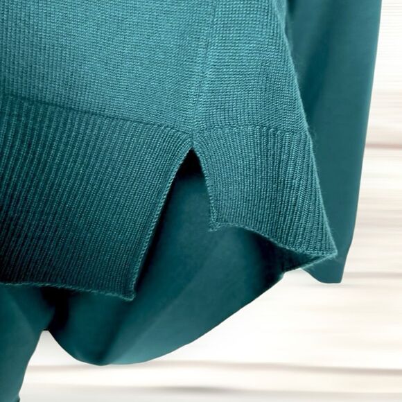 Marina Rinaldi Sport Sweater Tunic Deep Sea Green A-line Cowl Neck  M US 12-14 - Picture 5 of 12